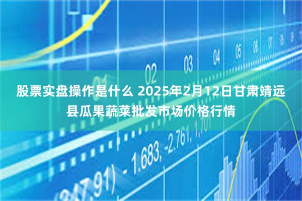 股票实盘操作是什么 2025年2月12日甘肃靖远县瓜果蔬菜批发市场价格行情