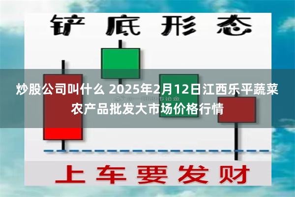 炒股公司叫什么 2025年2月12日江西乐平蔬菜农产品批发大市场价格行情