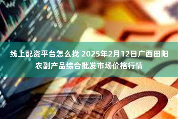 线上配资平台怎么找 2025年2月12日广西田阳农副产品综合批发市场价格行情