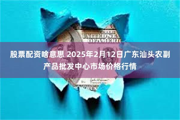 股票配资啥意思 2025年2月12日广东汕头农副产品批发中心市场价格行情