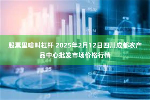 股票里啥叫杠杆 2025年2月12日四川成都农产品中心批发市场价格行情