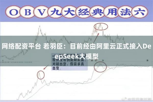 网络配资平台 若羽臣：目前经由阿里云正式接入DeepSeek大模型